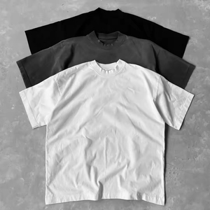 Camiseta Corta para Hombre con Logotipo Personalizado, Corte Cuadrado, Oversize, 100% Algodón, Estampado Animal, Transpirable, Diseño Vintage - Product Image 3