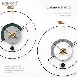 Emidoog-Reloj de pared creativo sin tic-tac, decoración del hogar, tablero ecológico y de Metal, minimalista, moderno, 3D, decoración artística de lujo - Product Image 3