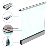 Profilé en U en aluminium pour garde-corps en verre pour balcon/villa