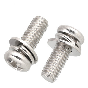 Offre Spéciale Prix Usine Vis Combinées à Tête Pan Nickelées M2 M3 M4 M5 M6 Système Métrique pour Vis SEMS Diverses Tailles - Product Image 2