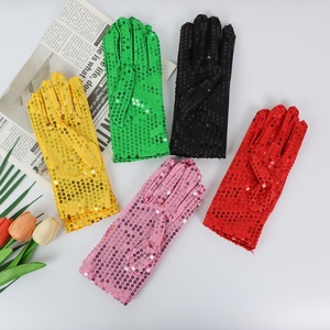 Gants en maille à paillettes argentées pour adultes et enfants, mitaines de danse pour accessoires de costume de fête, multifonctionnels - Product Image 1