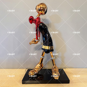 Sculpture Pop Art en résine de la femme de <span class=keywords><strong>Popeye</strong></span>, aux couleurs chromées, inspirée des classiques de la bande <span class=keywords><strong>dessin</strong></span>ée, Statue <span class=keywords><strong>Olive</strong></span>, objet de collection pour galerie, Oliva - Product Image 4
