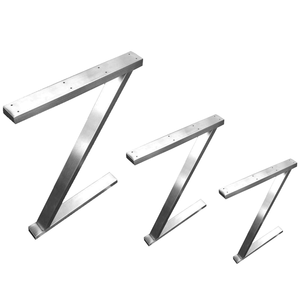Prix d'usine, pieds en acier inoxydable pour meubles, pieds de table à manger en métal, <span class=keywords><strong>base</strong></span> de banc, pieds de table en forme de <span class=keywords><strong>Z</strong></span> à vendre - Product Image 2
