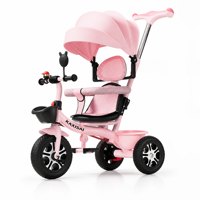 Tricycle robuste pour enfants, tricycle à 3 roues pour enfants, cadre en acier renforcé, capacité de charge élevée, durable pour les tout-petits de 2 à 5 ans