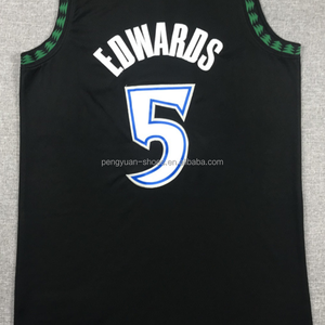 アンソニーエドワーズホワイトシティエディションを出荷する準備ができました最高品質のステッチバスケットボールジャージー - Product Image 6