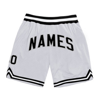 Short de basket-ball en polyester léger et respirant avec broderie personnalisée short de basket-ball en maille vierge pour hommes en vrac