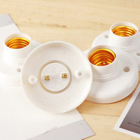 Douilles de lampe à vis en plastique E27 spécialement conçues, base plate en spirale, accessoires d'éclairage domestique filetés, blanc 12V