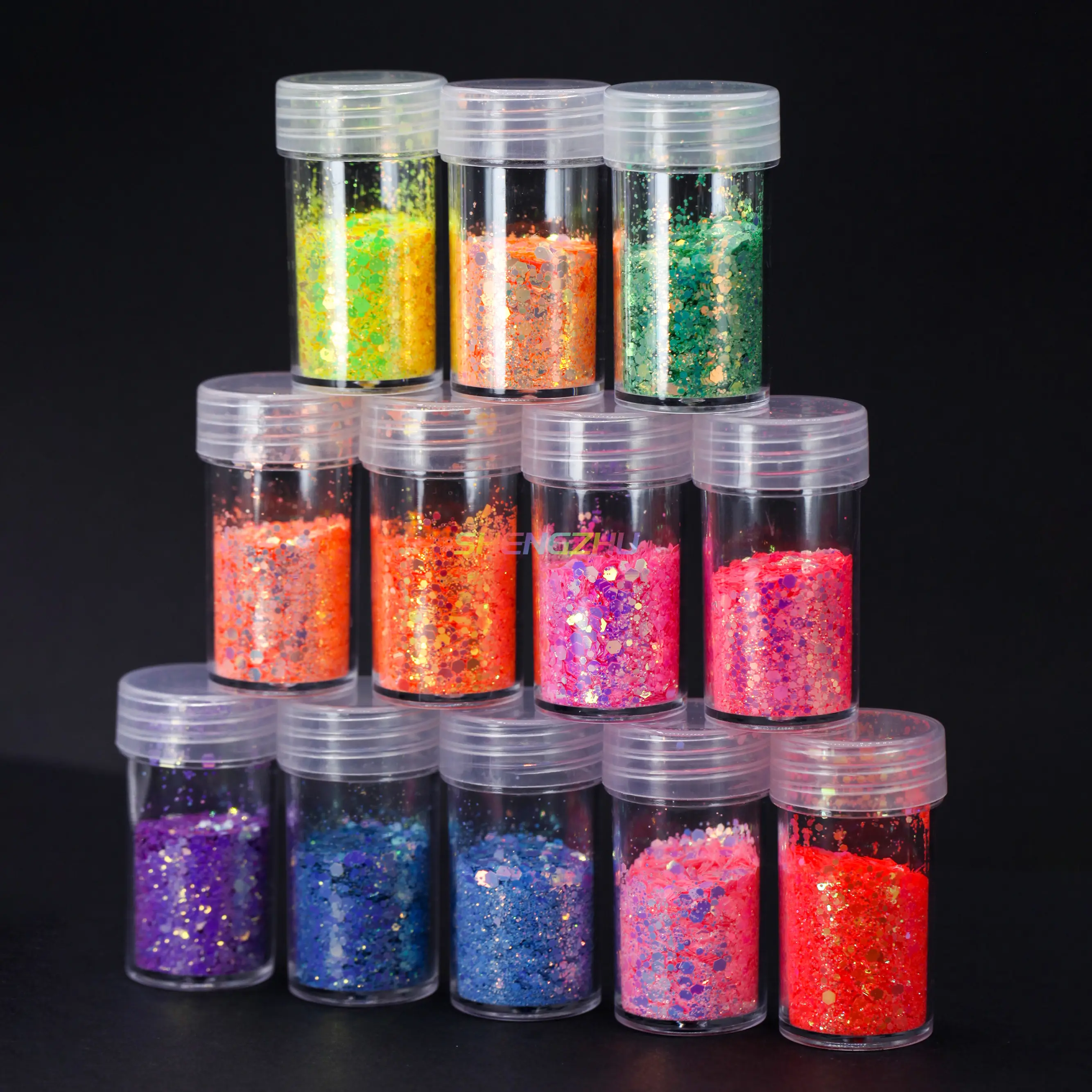 Großhandel Bulk Polyester Chunky Glitter für Kunst handwerk Nagel DIY Tumbler Slime