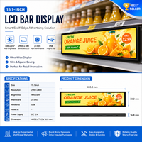 Écran LCD intelligent de 15,1 pouces pour affichage publicitaire numérique avec USB pour solution de signalisation commerciale pour ascenseurs