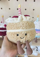 Boneka Jellycat Kue Ulang Tahun Seru dengan Isian Kapas PP, Kue Pelangi untuk Hadiah Ulang Tahun untuk Anak Laki-laki dan Perempuan (Tersedia)