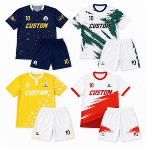 Custom Brush Stroke Grafische Voetbalshirt Set Sublimatie Voetbalteamkleding OEM Fabrikant Streetwear - Product Image 4