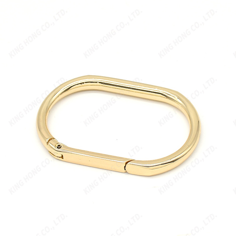 High Quality Metal Gold Metal Circular Spring Ring Buckles Round Shape Open Snap Ring for Bag Opening Ring With GRS