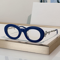 Gafas Ópticas de Moda para Mujer, Estilo Clásico, Montura Redonda, Diseño Sólido, Lentes con Protección Anti Luz Azul Personalizadas