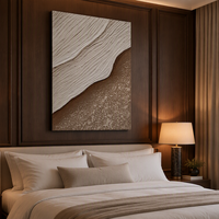 Peinture sur toile de paysage marin texturé 3D moderne peinte à la main, art mural abstrait pour la maison, peinture en relief