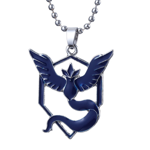 Joyería de Moda, Marca ZRM, Collar con Colgante de Poke Go, Anime, Aleación de Zinc, Logotipo del Equipo Valor, Místico e Instinto, Cadena de Cuentas Geométricas - Product Image 3