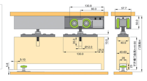 Puleggia per porta scorrevole in fabbrica, - Product Image 6