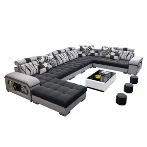 Sofá de tela minimalista tamaño moderno sala de estar tecnología de látex nórdico nueva combinación de sofás de tela en 2023