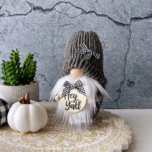 Duende Navideño de Alta Calidad, Sombrero Negro, Gnomo Navideño Blanco, Duende Navideño para Decoración del Hogar - Product Image 2