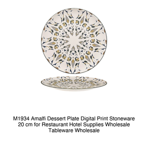 Plato de Postre Amalfi M1934, Impresión Digital, Gres, 20 cm, para Restaurante, Hotel, Vajilla al por Mayor - Product Image 2