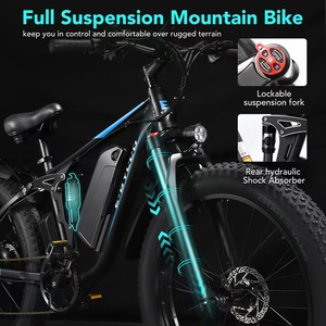 Vélo électrique 7 vitesses avec amortissement par ressort pour adultes, adapté à tous les terrains et aux sorties en <span class=keywords><strong>montagne</strong></span> - Product Image 2