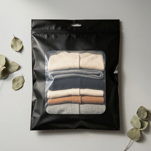 Custom Printed Factory Direct <b>Packaging</b> <b>Bags</b> for Clothes Frosted Zip Lock <b>Bags</b> with Clear Window <b>Packaging</b> Pouch Low MOQ - Product Image 3
