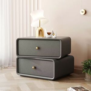 <span class=keywords><strong>Table</strong></span> de chevet rotative en forme de cube créative, style européen, luxe léger, chambre à coucher moderne, minimaliste, en cuir, armoire de rangement carrée - Product Image 3