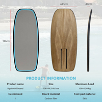 Planche de wingfoil en carbone premium GY GY106, vente chaude 2026, longueur 106 cm, planche de surf, design compact, noyau EPS, laminage en carbone, wing surf