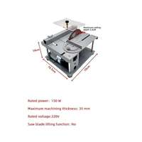 Petite Scie de Table Mini Multifonctionnelle pour Artisanat, Mini Scie Circulaire Métal pour Bricolage et Découpe, Micro Raboteuse de Levage Multifonctionnelle