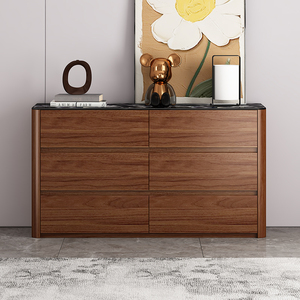 Cómoda de Madera Extensible Estilo Rústico de Gran Capacidad, Mueble de Almacenamiento Moderno de Alta Gama para Sala de Estar - Product Image 2