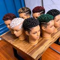Perruque Pixie Cut en Cheveux Humains, Full Lace, Sans Colle, Prête à Porter, Cheveux Birmans Bruts pour Femmes Noires, Fournisseur en Gros