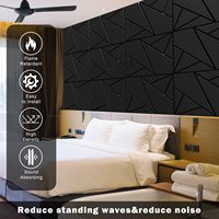 Le nouveau type de panneau acoustique en fibre de polyester découpable rainuré noir est utilisé pour l'absorption acoustique sur les murs intérieurs