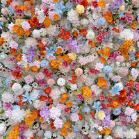 Mur de Fleurs Artificielles en Soie Rose, Décoratif, pour Fond de Mariage Blanc et Rose, Fournitures Personnalisées en Gros