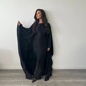 2025 modeste <span class=keywords><strong>magnifique</strong></span> Robe Satin miroitant caftan Abaya <span class=keywords><strong>en</strong></span> gros manches chauve-souris Abaya Robe pour les femmes musulmanes - Product Image 2