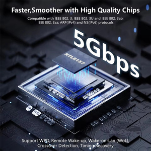 USB to 2.5bps Ethernet <strong>Adapter</strong> Type C Thunderbolt4/3 to RJ45 Network Card Compatible for <strong>NAS</strong> Macbook Pro Windows11 PC Gaming - Product Image 5