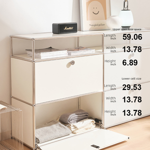 وحدة عرض خزانة مجموعة ألواح جانبية خزانة أثاث غرفة الطعام حجم مخصص وحدات تخزين وحدة التحكم الحديثة - Product Image 3