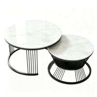 Table basse en fer et verre de style nordique européen, table d'appoint de luxe en verre artistique, combinaison de rangement, design décoratif pour salon