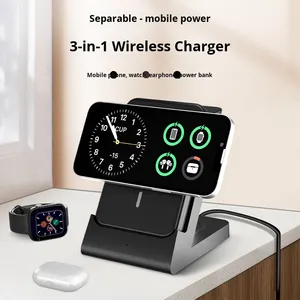Chargeur magnétique 3-en-1 15W à charge rapide PD/sans fil avec sortie 2A/3A/5A pour téléphones portables, montres et écouteurs Modèle X559 - Product Image 5