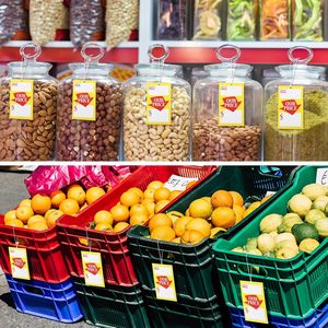 Sayglossy 500 Pcs Plakpapier Prijskaartjes Met <span class=keywords><strong>String</strong></span> Bevestigd 3.25X5 Rechthoekig Rood/Geel/Wit Voor Retail-En Kledinggebruik - Product Image 5