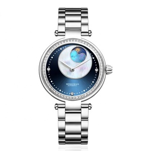 Mother-of-pearl Dial Ladies Mechanical Wristwatch Waterproof with Diamonds Automatic Mechanical Watch - Product Image 1