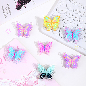 NASNAK - Clips de Papel Acrílicos Transparentes de Doble Cara con Diseño de Mariposa, Multifuncionales, para Libros de Información Estudiantil y Papelería - Product Image 2
