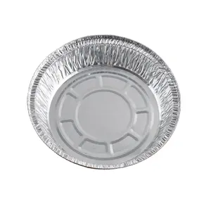9 Inch Round Disposable Aluminium Foil Container Baking Pans With Lids