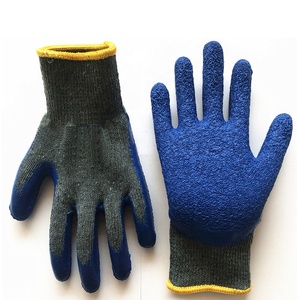 CE EN388 Aceite Resistente a químicos Antideslizante Hombres Trabajo Guantes recubiertos de látex azul Trabajo para minería industrial - Product Image 2