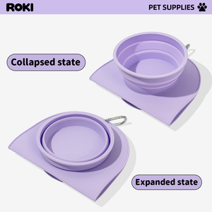 Pet Double Silicone Bowl Travel Waterproof Duo Portable Foldable Non Slip Dog <b>Cat</b> Pet Food Water Bowl <b>Feeder</b> Set - Product Image 5