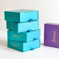 Boîtes à tiroir coulissant de luxe en papier rigide imprimé sur mesure pour emballage cadeau