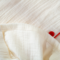 Nouvel ensemble de pyjama femme Printemps/Été 2026 en crêpe 100 % coton, haut à manches longues et col brodé, ensemble de vêtements d'intérieur