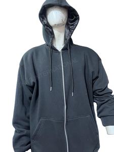 Sweat à capuche unisexe brodé 100% coton avec fermeture éclair Sweat-shirt lourd de haute qualité Logo personnalisé Poche en éponge française - Product Image 4