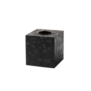 Thời Trang Đơn Giản Màu Đen In Da Mô Hộp Sảnh Khách Sạn Bàn Cà Phê Mô Hộp Nhà Phòng Khách Khăn Ăn Hộp - Product Image 3