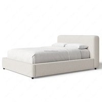 Lit capitonné luxueux FERLY avec cadre en tissu à boutons pour ensembles de chambres modernes et luxueuses