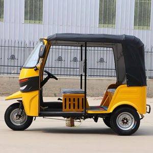 China Fabriek 3-Wheel Passagier Driewielers Krachtige Benzine Tuk Tuk Taxi Voertuig Met Cabine Riksja Te Koop - Product Image 5