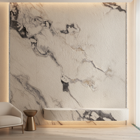 Plaque de placage flexible en pierre artificielle, design architectural unique, carrelage en argile travertin, panneau mural souple et flexible pour murs courbes